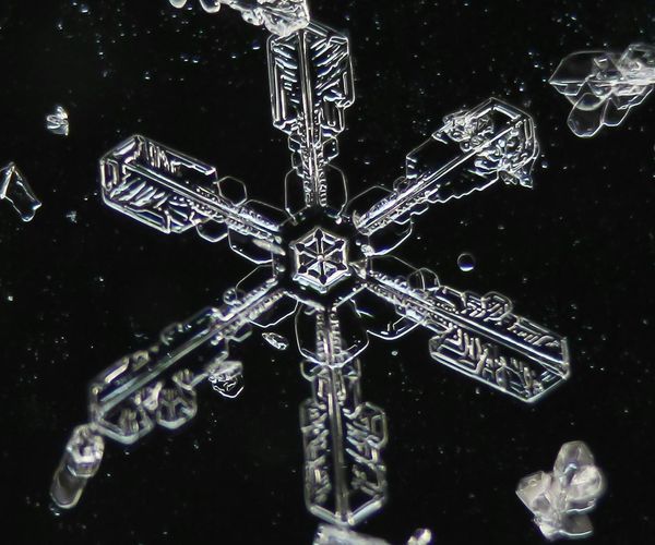 Ice crystals representing clarity and sharp focus